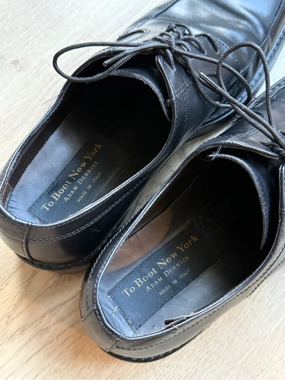 To Boot New York Adam Derrick leather apron toe derby shoes size 9